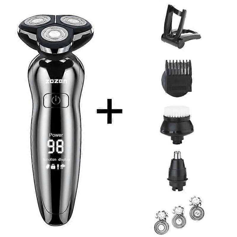 ZOZEN Men's Electric Shaver,Electric Shaver For Men,Beard and Mustache Trimmer,Washable and USB Charging Shaving Machine
