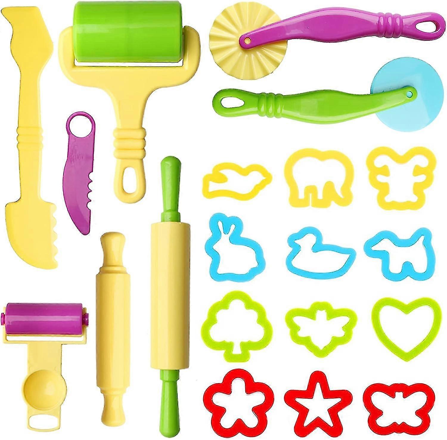 Clay Dough Tool Kit 20pcs Play Dough Tools Plastic Diy Playdough Set