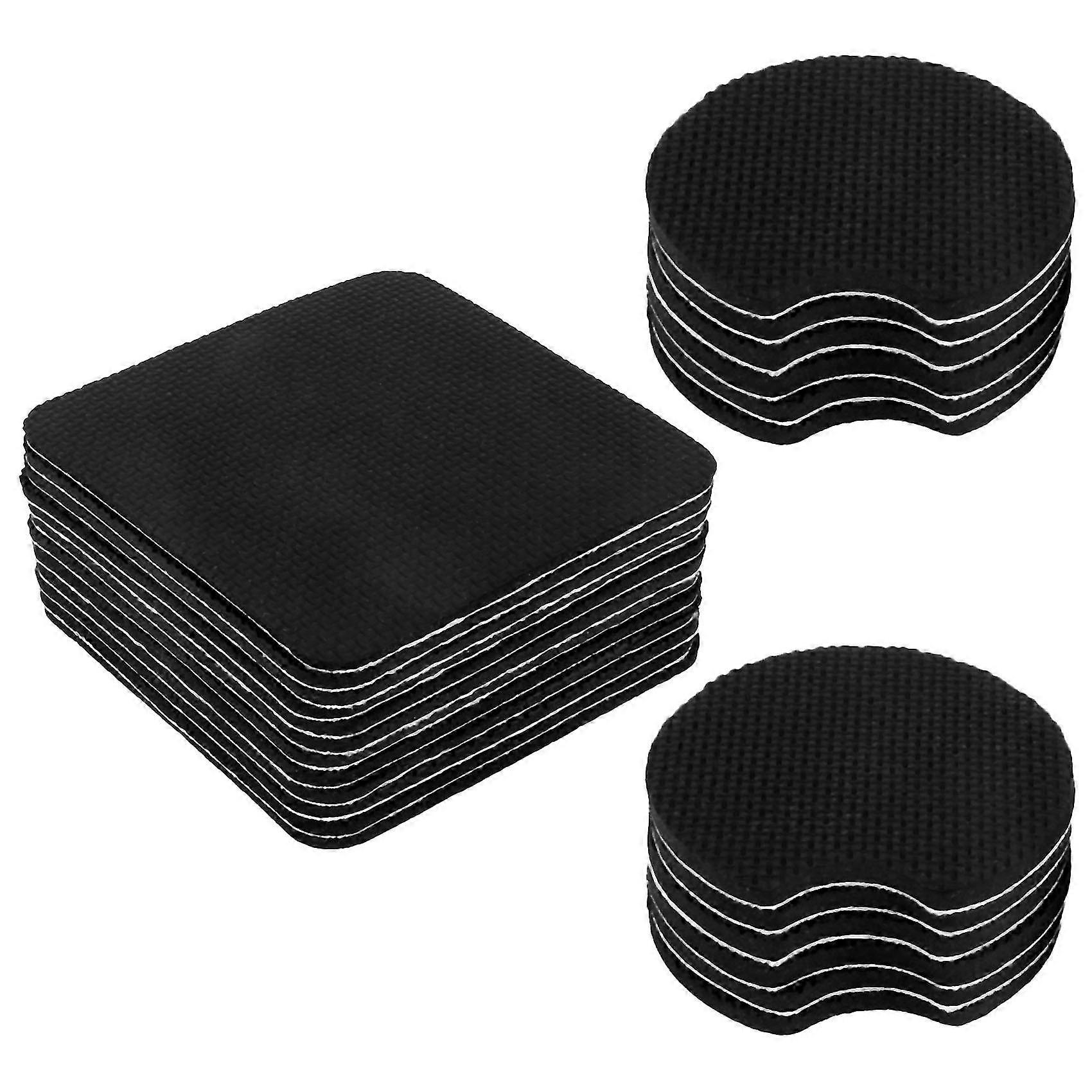 24pcs Sublimation Blanks Cup Mat Round Square Sublimation Blank Heat Transfer For Diy Coasters Heat