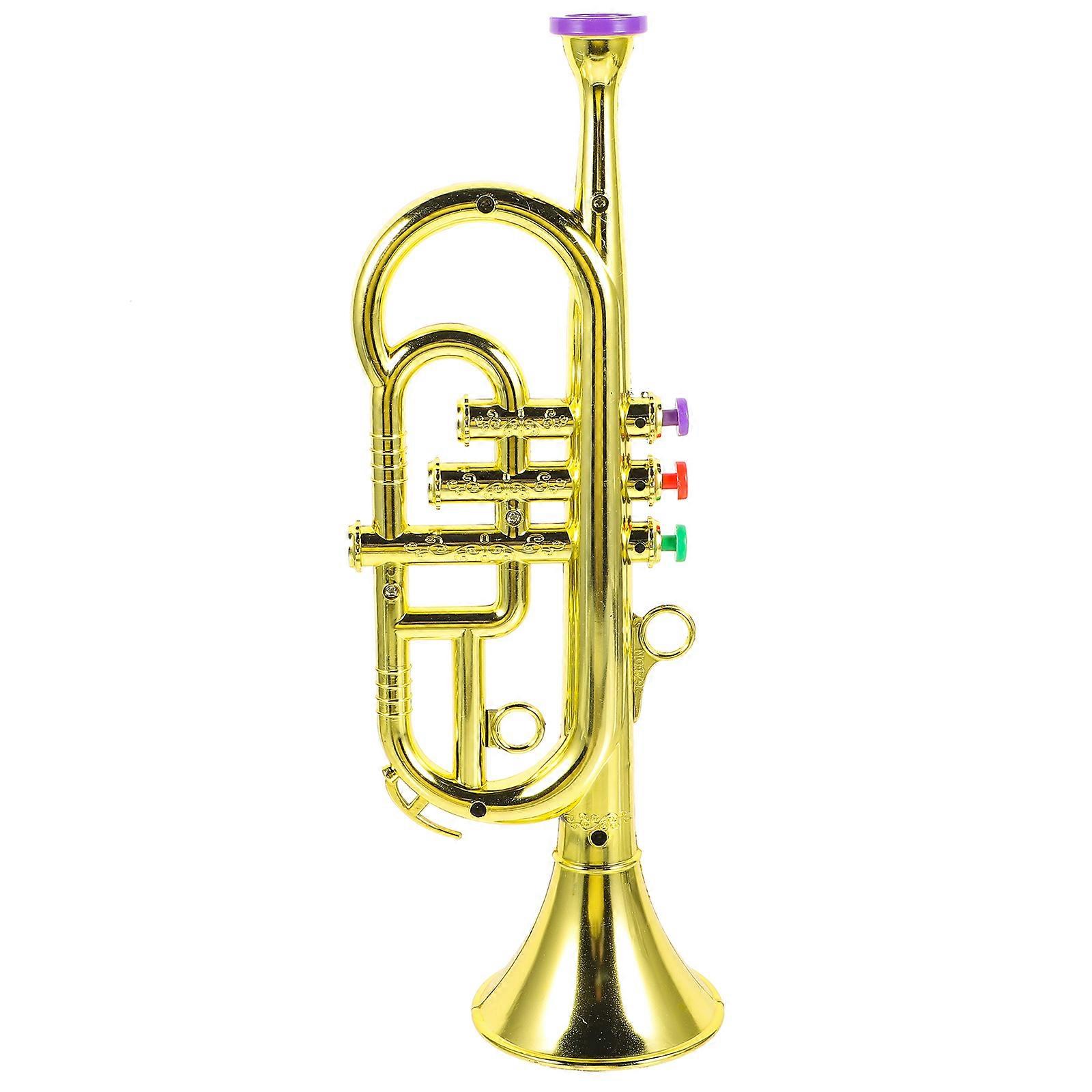 1Pc Imitation Musical Instrument Toy Trumpet Toy Early Instruments Learning Tool