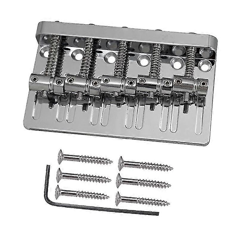 5 String Thickened Bass Saddle Bridge Pull String Plate For 5 String Electric Accessories Silver