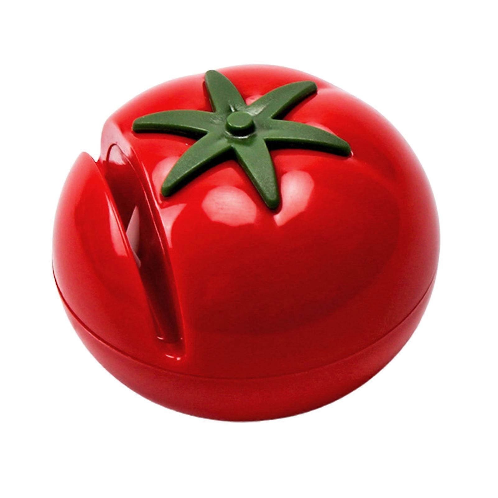Cute Ceramics Tomato Cutter Sharpener Quick Sharpening Multi-function Fruits Cutter Scissor Metal Tableware Sharpener Whetstone Kitchen Supplies