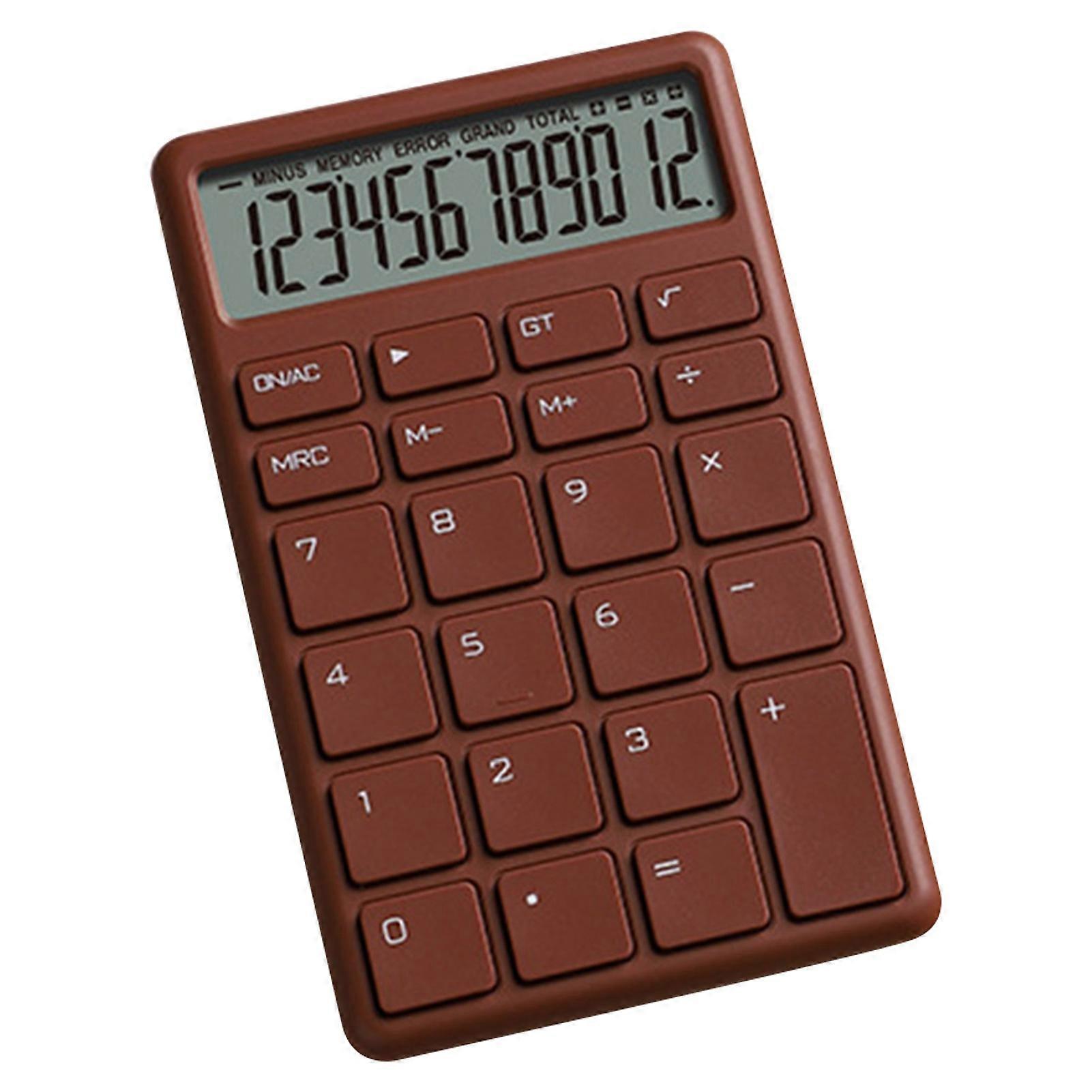 Office Calculator LCD Display Sensitive Button Battery Operated 12-Digit Mathematical Electronic Calculator Home Supplies
