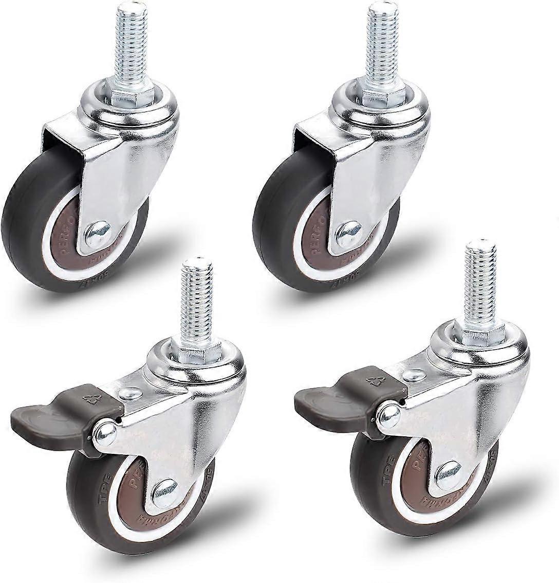 4-Piece Swivel Casters with Brake - Load 40 kg/caster