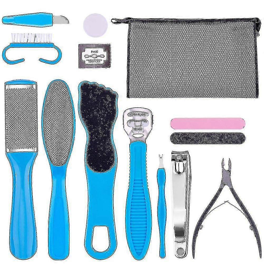 Gyfdym14 In 1プロフェッショナルペディキュアキット/セットペディキュアフットラスプフットファイルとカルスリムーバーサイドリムーブセット女性男性サロンまたはホムのための最高のフットケア