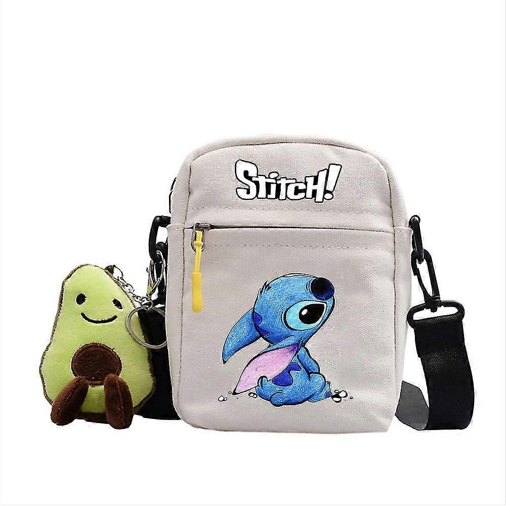 Stilson New Cute Printed Pattern Shoulder Bag Color Simple Canvas Slung Four-color Small Square Bag