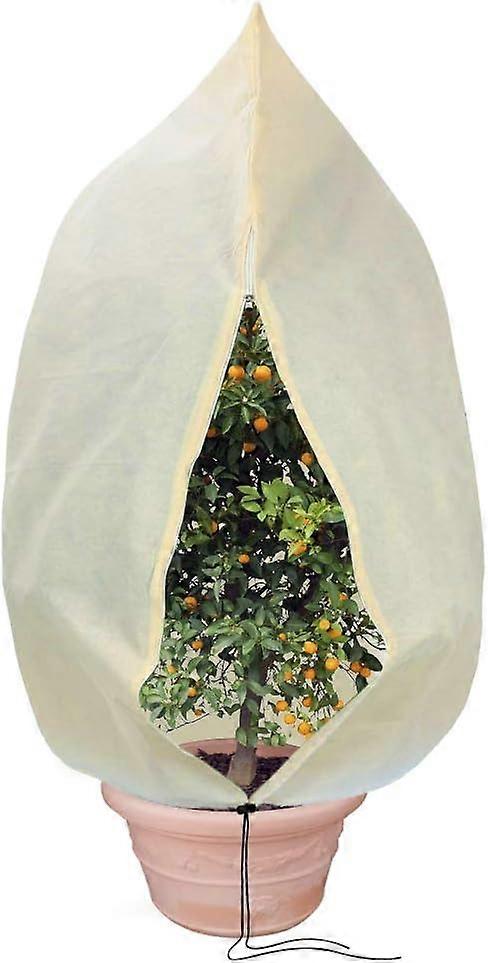 Salgsfremmende salg Plantebeskytter, vinterbeskyttelse, pose til potteplanter, frostbeskytter med snøring, 100 x 80 cm