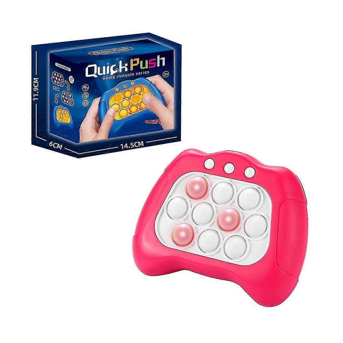 Electronic Game Light Push Bubble Poplight Fidget Game Speed Quick Push Up Bubble Stress Toy Red