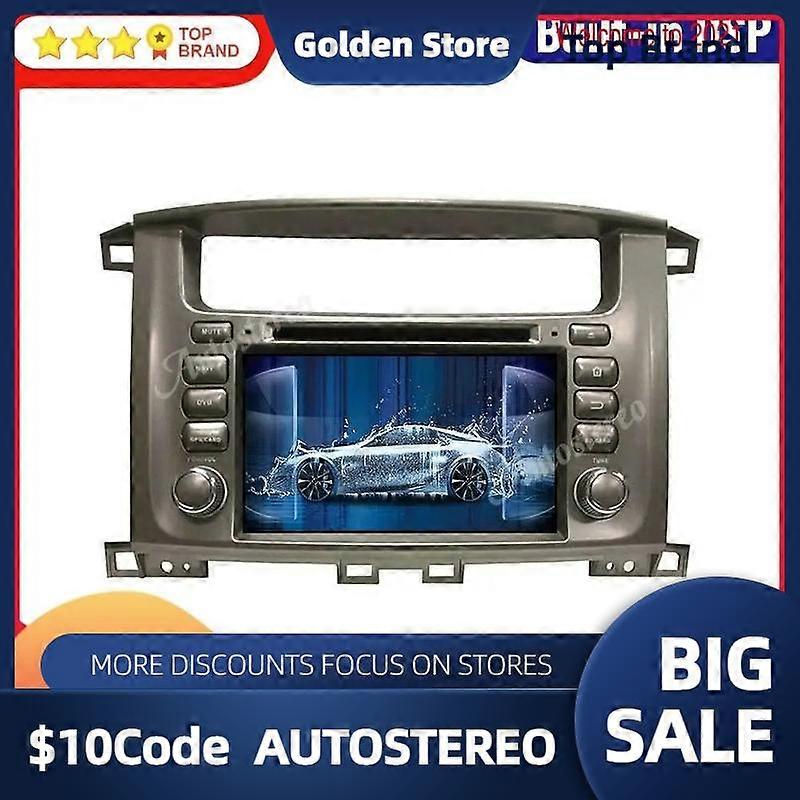 Carplay Android 12 128GB For TOYOTA Land Cruiser LC100 2003-2007 Car DVD Player Multimedia Player GPS NavigationRadio Head Unit