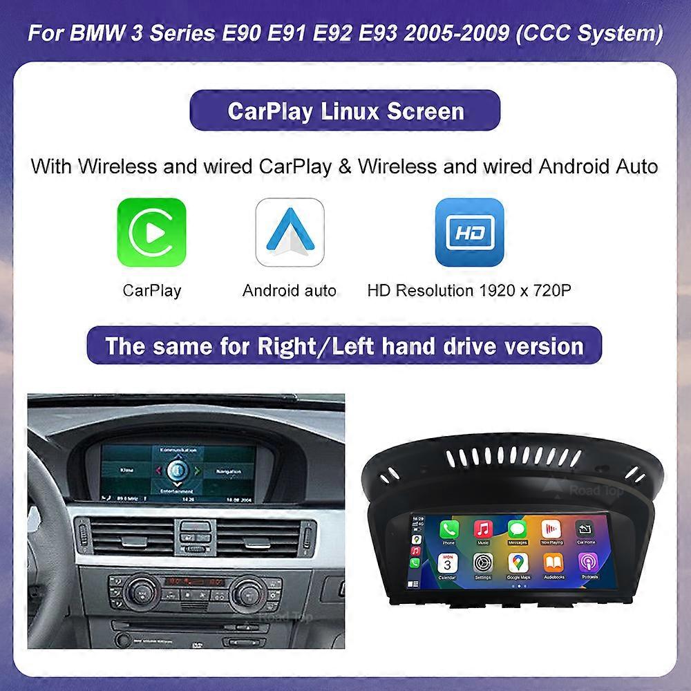 Android Auto Wireless CarPlay Car Multimedia Touch Screen For BMW 3 Series E90/E91/E92/E93 5 Series E60 E61 CCC/CIC Display
