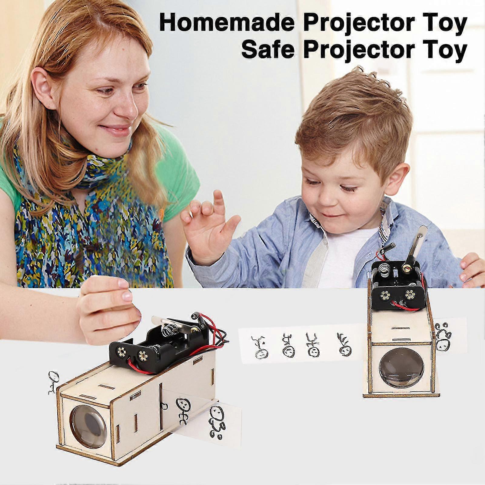 Children Homemade Slide Projector Educational Toy Diy Slide Projector Model Kid Elementary School Students Science Experiment Equipment Jiyuge-hao
