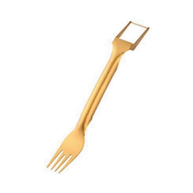 2-In-1 Stainless Steel Fruit Cutter, Dual Watermelon Cutter Slicer Tool, Portable Cutter Fork