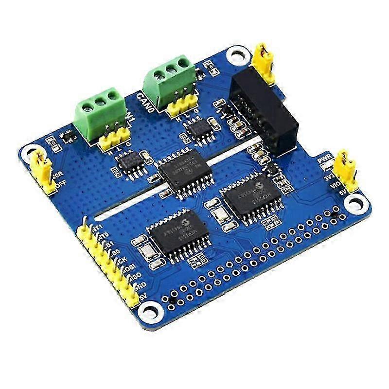 2-channel Isolated Can Expansion Hat,for ,mcp2515 + Sn65hvd230 Dual Chips Solution, Multi Onboard Protection