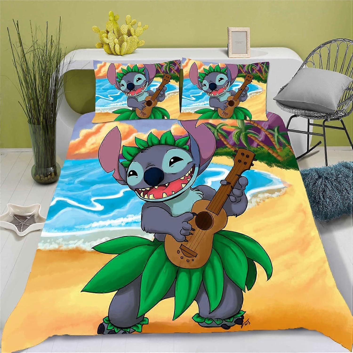 Lilo & Stitch Children's Bedding Set D Cartoon Design Multicolor