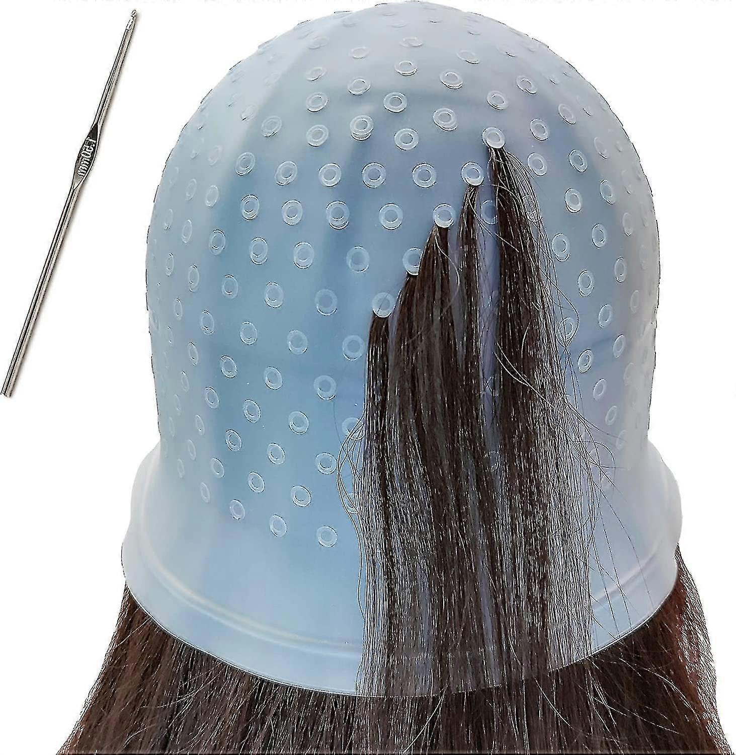 Silicone Highlighting Cap, Highlighting Cap And Hook, Hair Dye Cap, Hair Frosting Cap, Highlighting Frosting Cap