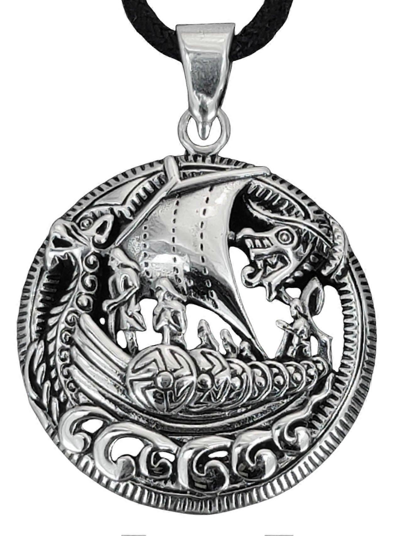 Viking Ship 386 with Snake Chain - Silver