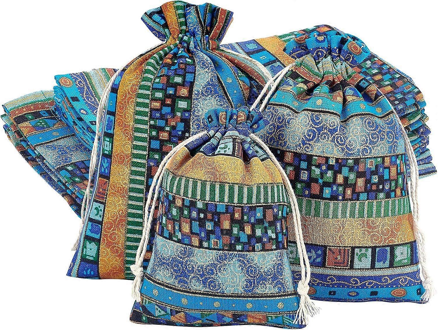 20Pcs 3 Styles Jewelry Coin Pouches Gift Favor Goody Bags Linen Drawstring Jute Large Burlap Pouch Bags Candy Gift Bags for Present Wedding Valentine