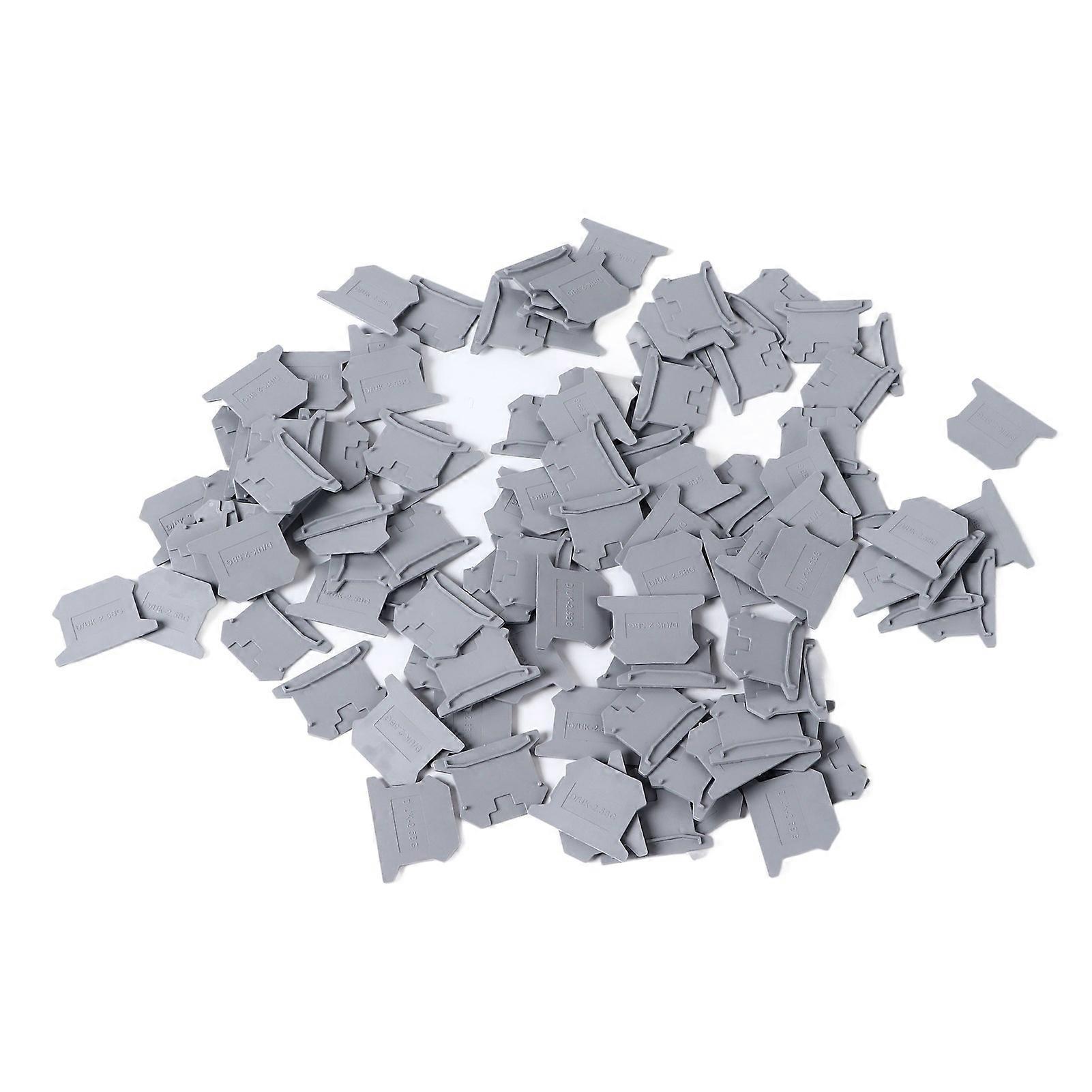 100Pcs Terminal Block Stopper Baffle Rail Fixed Mounting End Bracket PA66 for UK2.5B