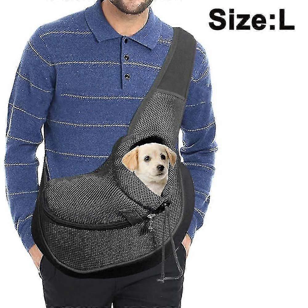 Pet Dog Sling, Breathable Mesh Pet Hands-free Sling Bag Adjustable