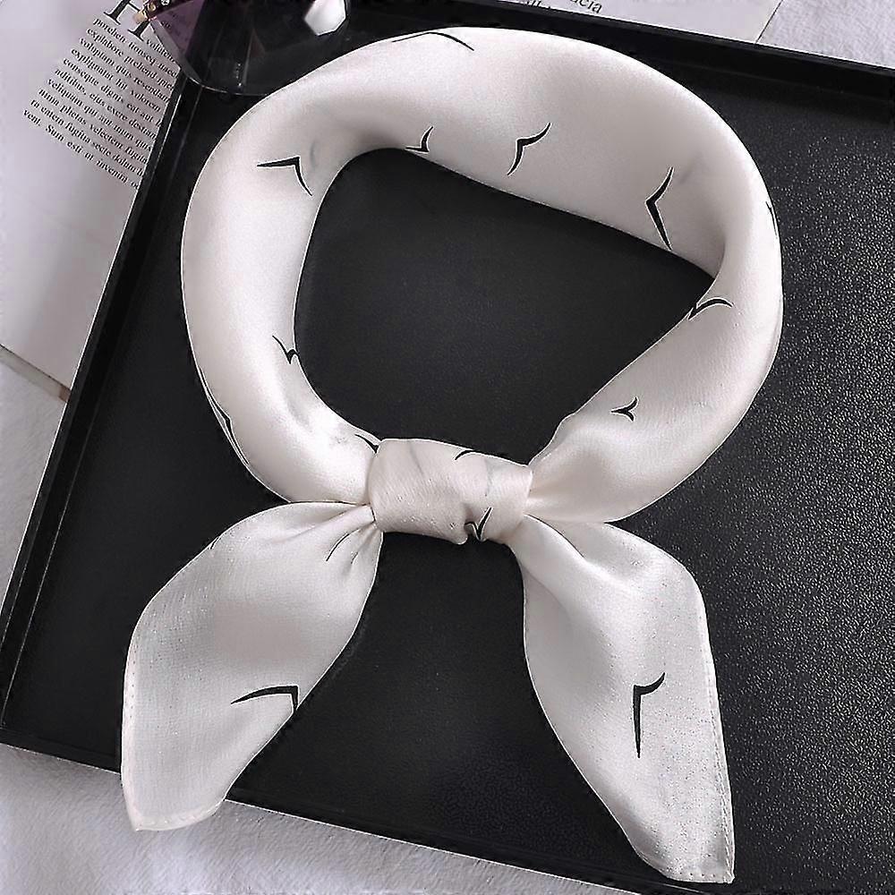 Silk Feel Scarf Medium Size Square Satin Scarf For Ladies