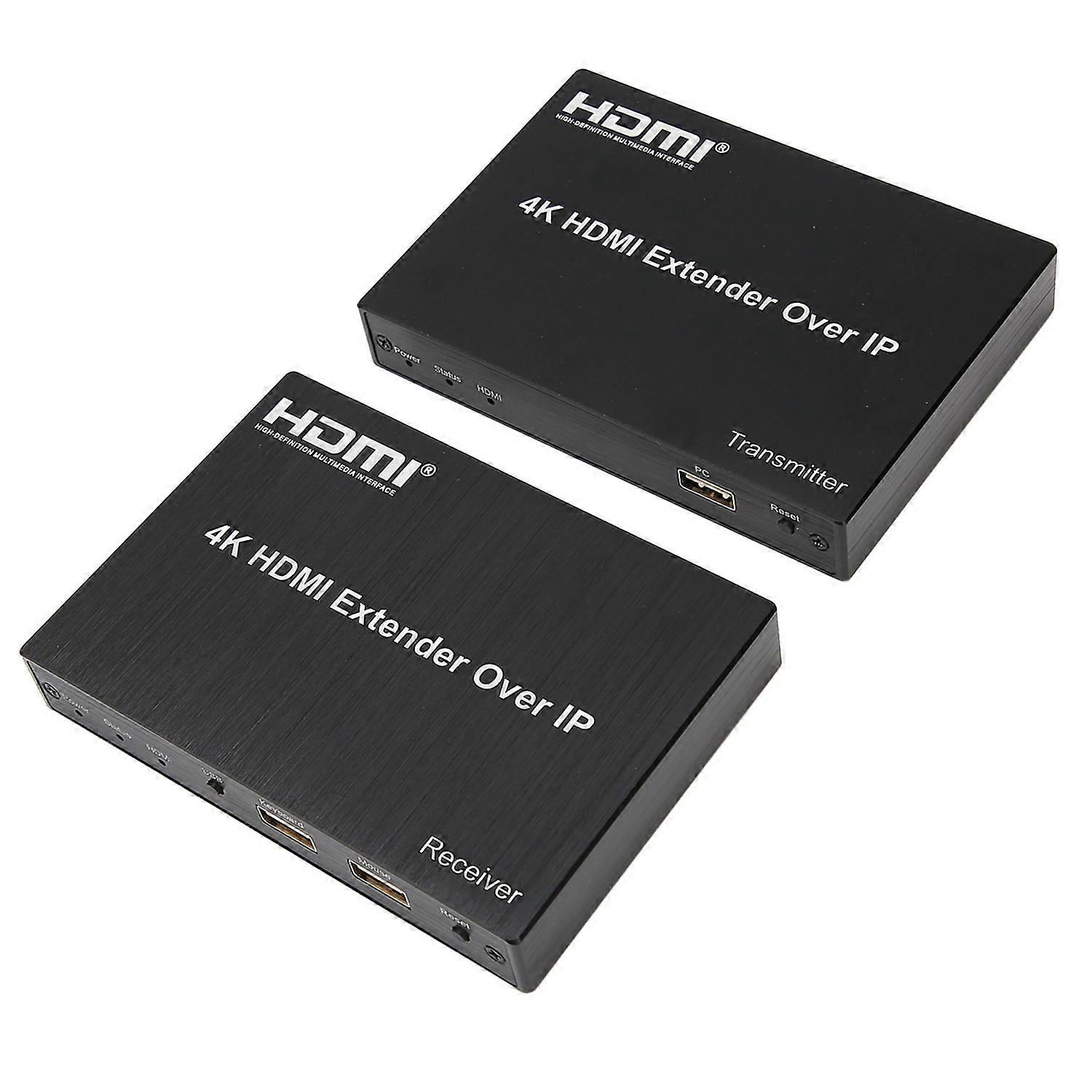 4K HD Multimedia Interface Extender Over IP Over Single Cat5e/6/6a/7 Up to 150M Support IR HD USB KV