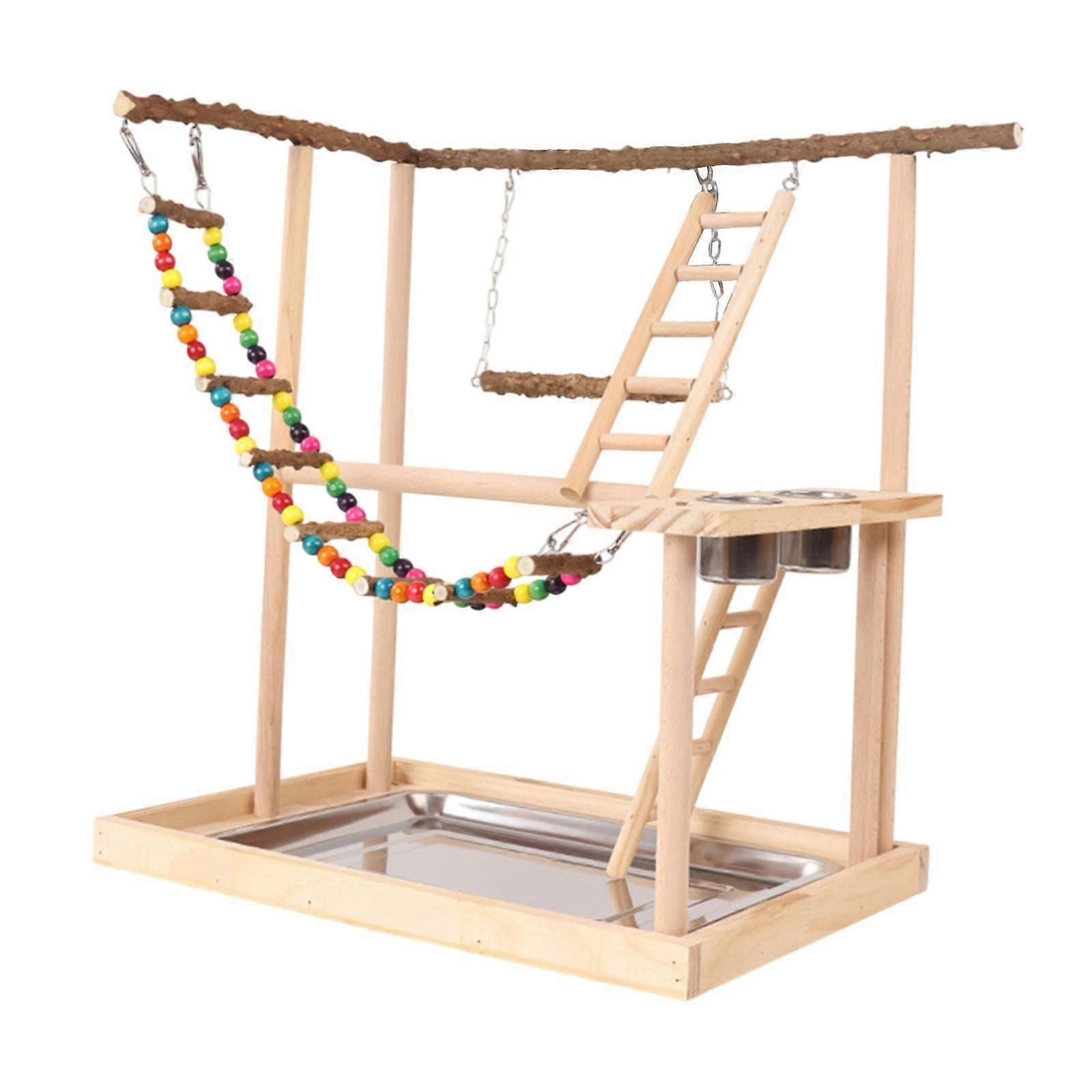Parrot Playground Exercise Toy Bird Gym for Parakeet Parrot Lovebird Conures