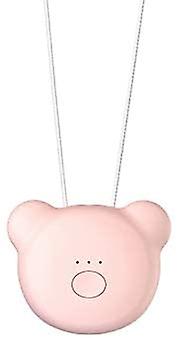 Wearable Air Purifier Necklace Mini Portable USB Negative Ion Generator Low NoisePink