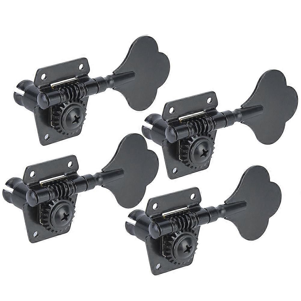 4Pcs Electric Bass Knob Volume Tone Control Switch Knobs Set Replacement Black