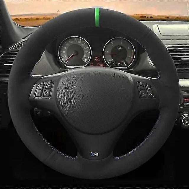 Customized Car Steering Wheel Cover Black Suede Steering Wheel Braid For BMW M Sport M3 E90 E91 E92 E93 E87 E81 E82 E88 X1 E84