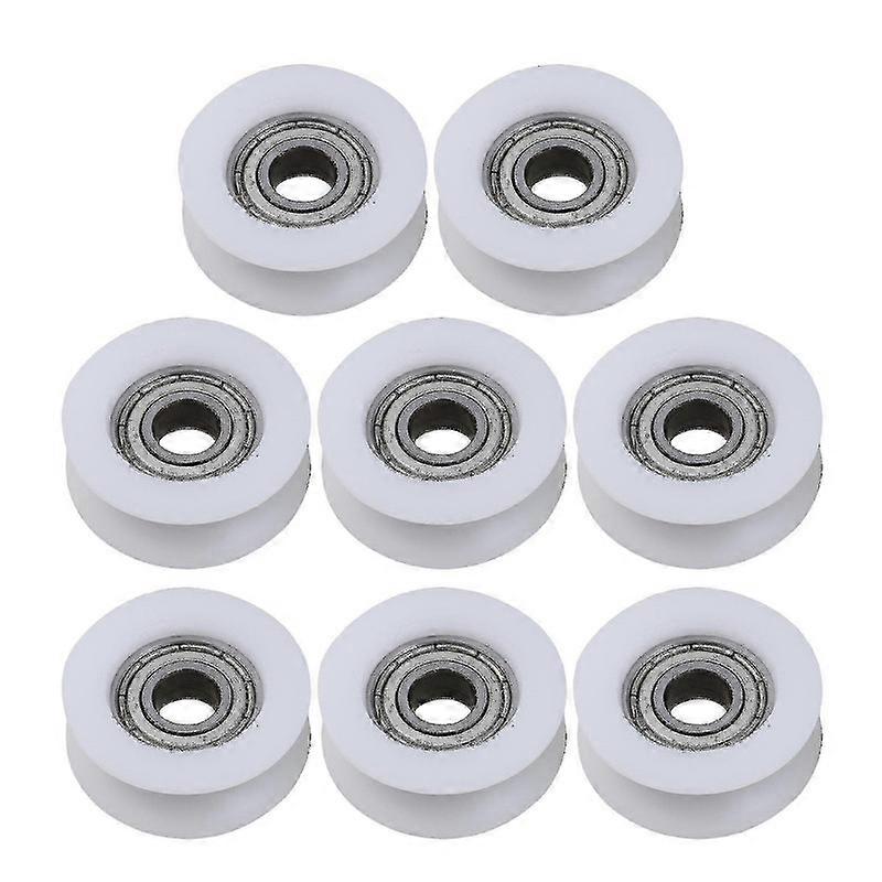 8pcs στρογγυλή ρόδα 6x24x9mm τροχαλιών οδηγών αυλακιού για την τροχαλία επίπλων