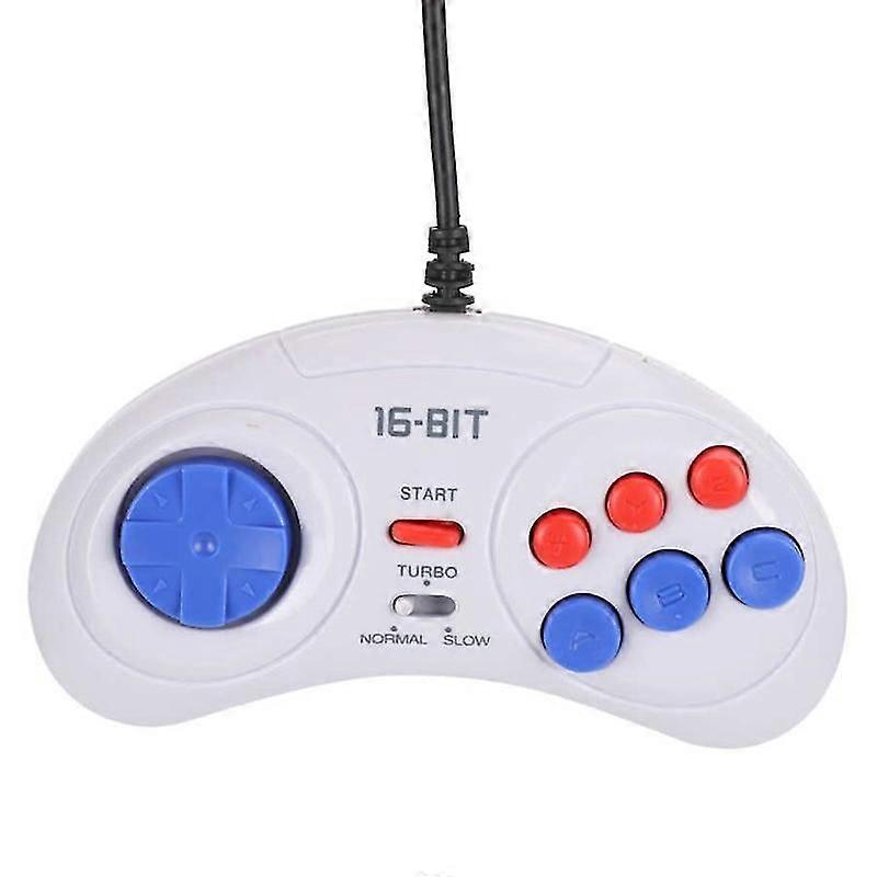 Wired Gamepad Plug And Play 6-Key Layout Disc Direction Button Acceleration Ergonomic No Delay Game