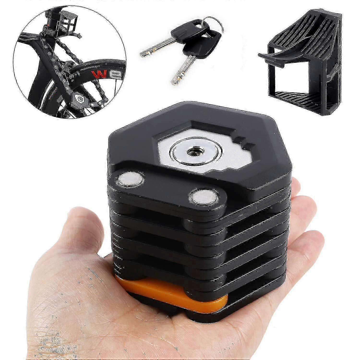 Folding Bike Lock,heavy Duty Metal High Security With Mounting Bracket