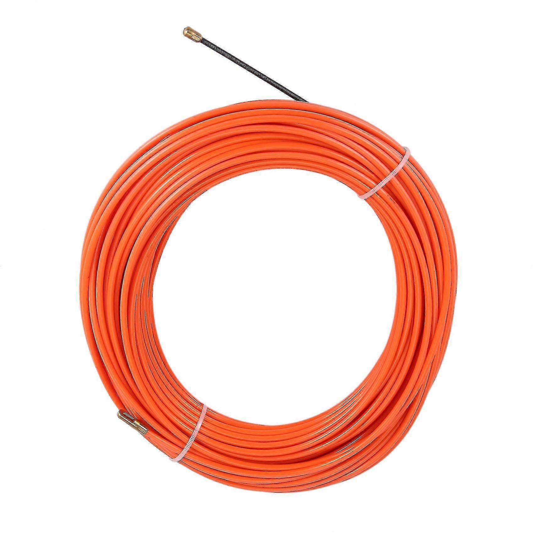 4mm 30 Meter Orange Guide Device Nylon Electric Cable Push Pullers Duct Snake Rodder Fish Tape Wire