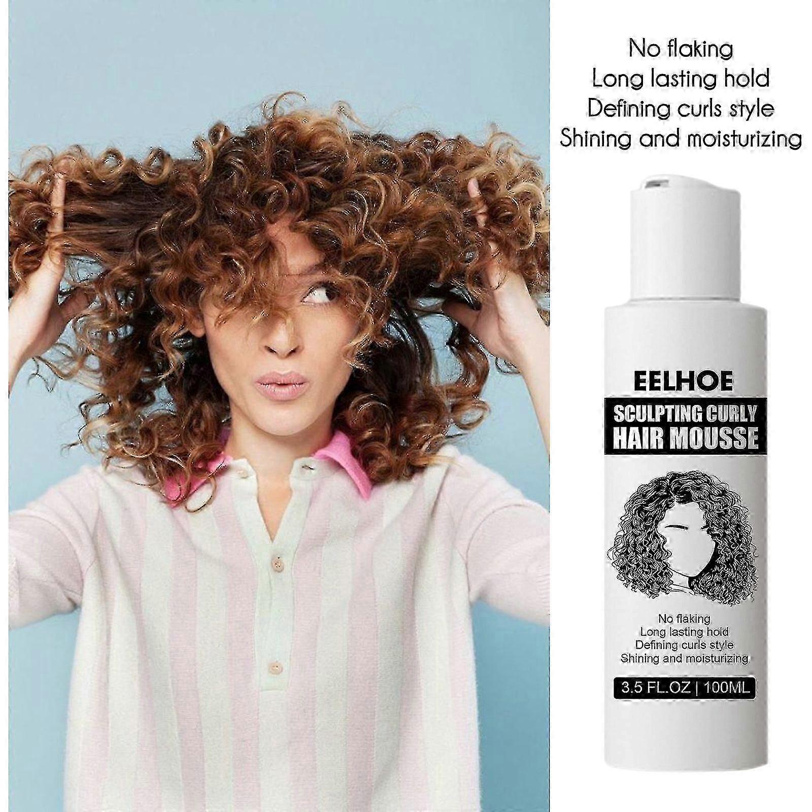 Styling Elastin Lockiges Haar Feuchtigkeitsspendend Flauschiges Styling Natur