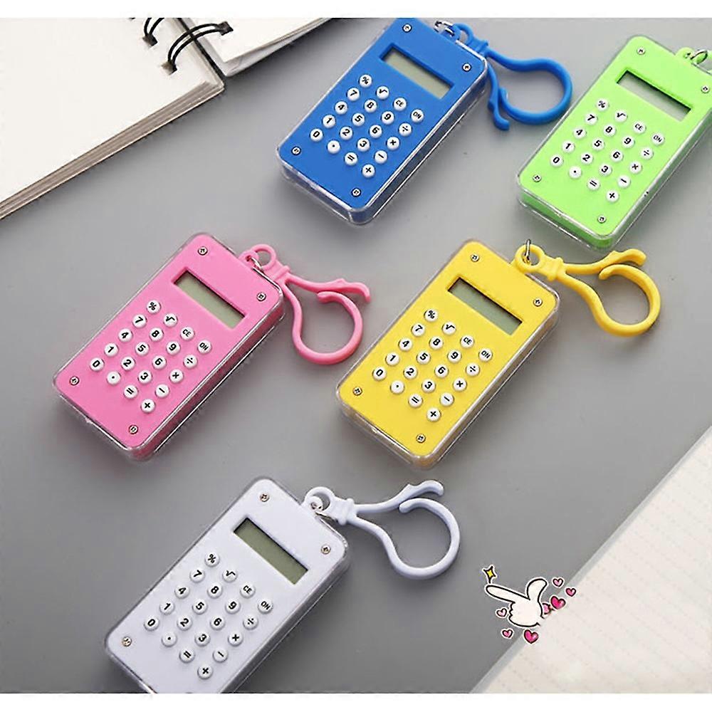 Mini Cute Calculator with 8 Digits Display Portable Pocket Electronic Calculator Candy Color for Off