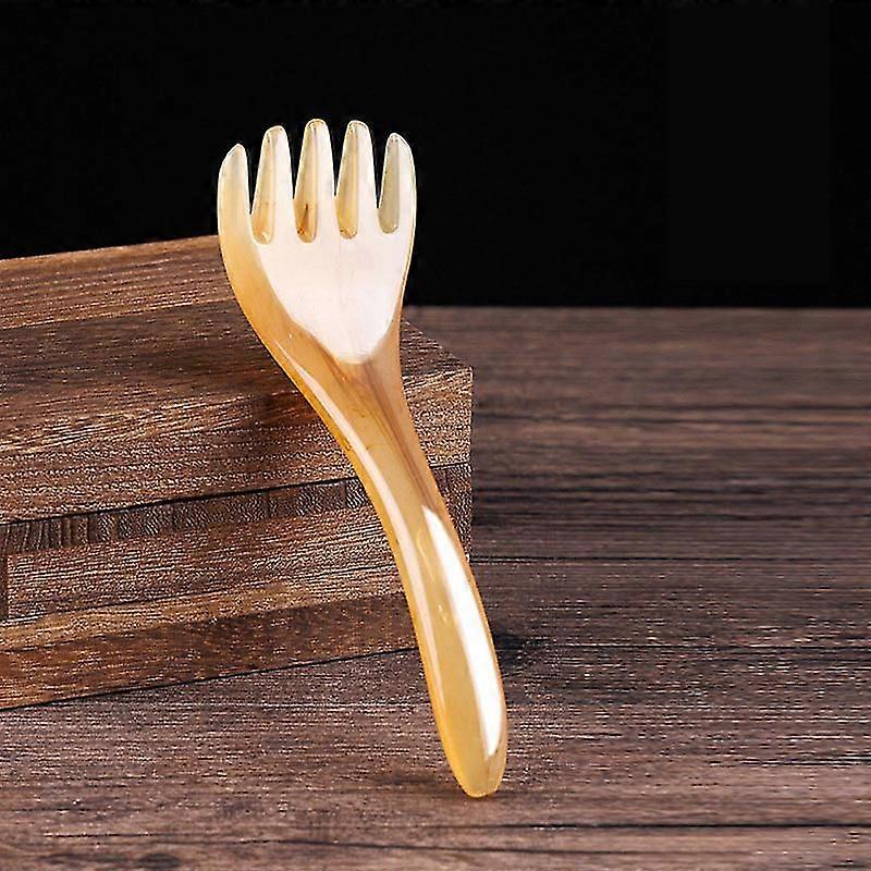 Resin Beeswax Head Massage Comb Massager Gua Sha Stick Five-claw Comb Tool