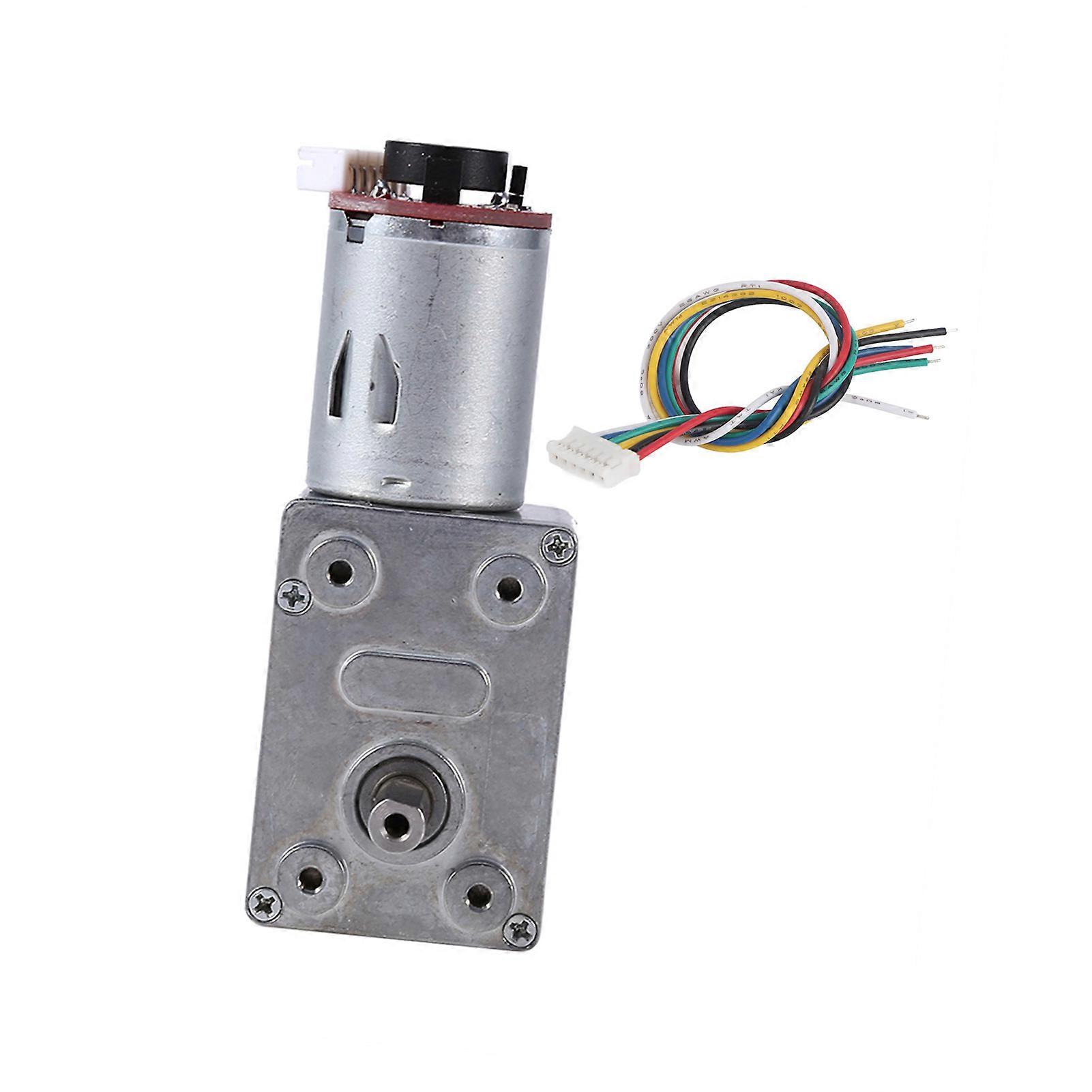 DC 12V High Torque Geared Motor 100RPM with Encoder & Self-Locking