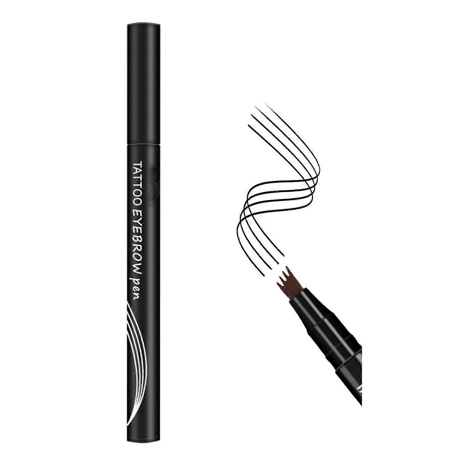 4-Tip Microblade Brow Pen 4 Tip Microblade Brow Pen Waterproof Long Lasting Waterproof and Smudge-Proof Black