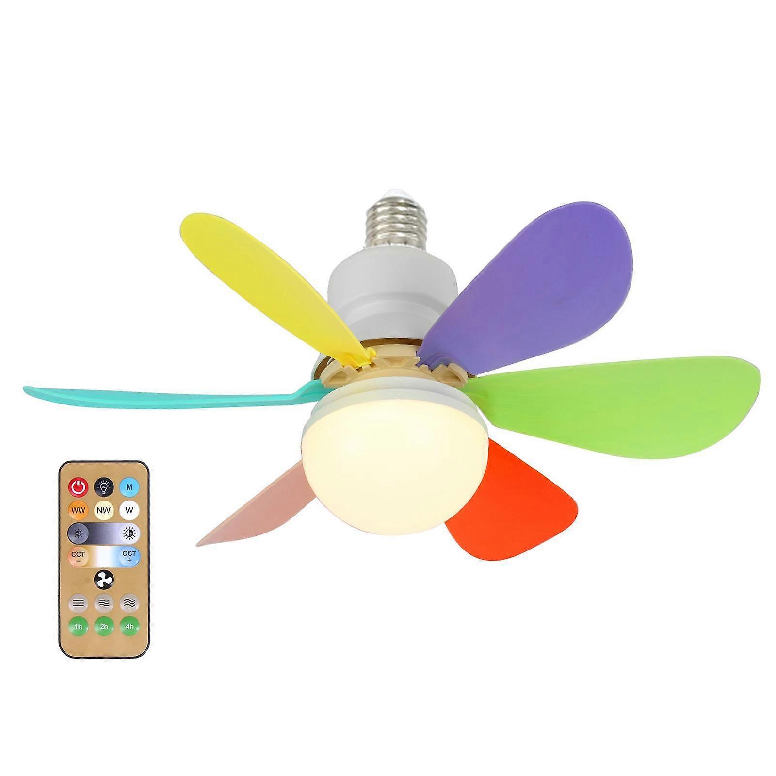 2-in-1 Modern Ceiling Fan with Light, 30W Lamp etachable Fan Leaf with Remote Control 3000K-6500K AC85V-265V