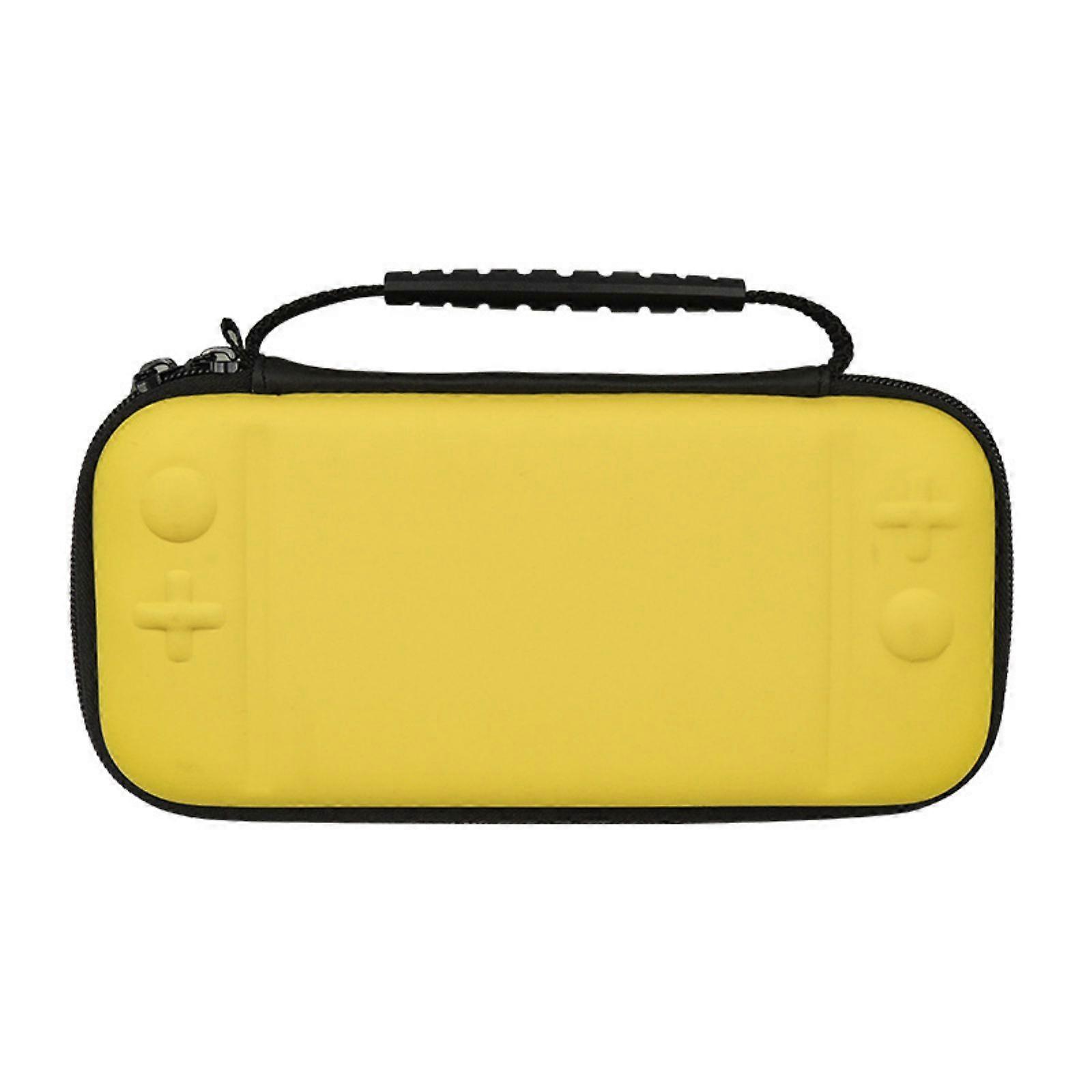 Storage Bag Organiser Case Box for Lite Console Scratch-resistant Travel Carry Case Protector with Card Slot  Yellow