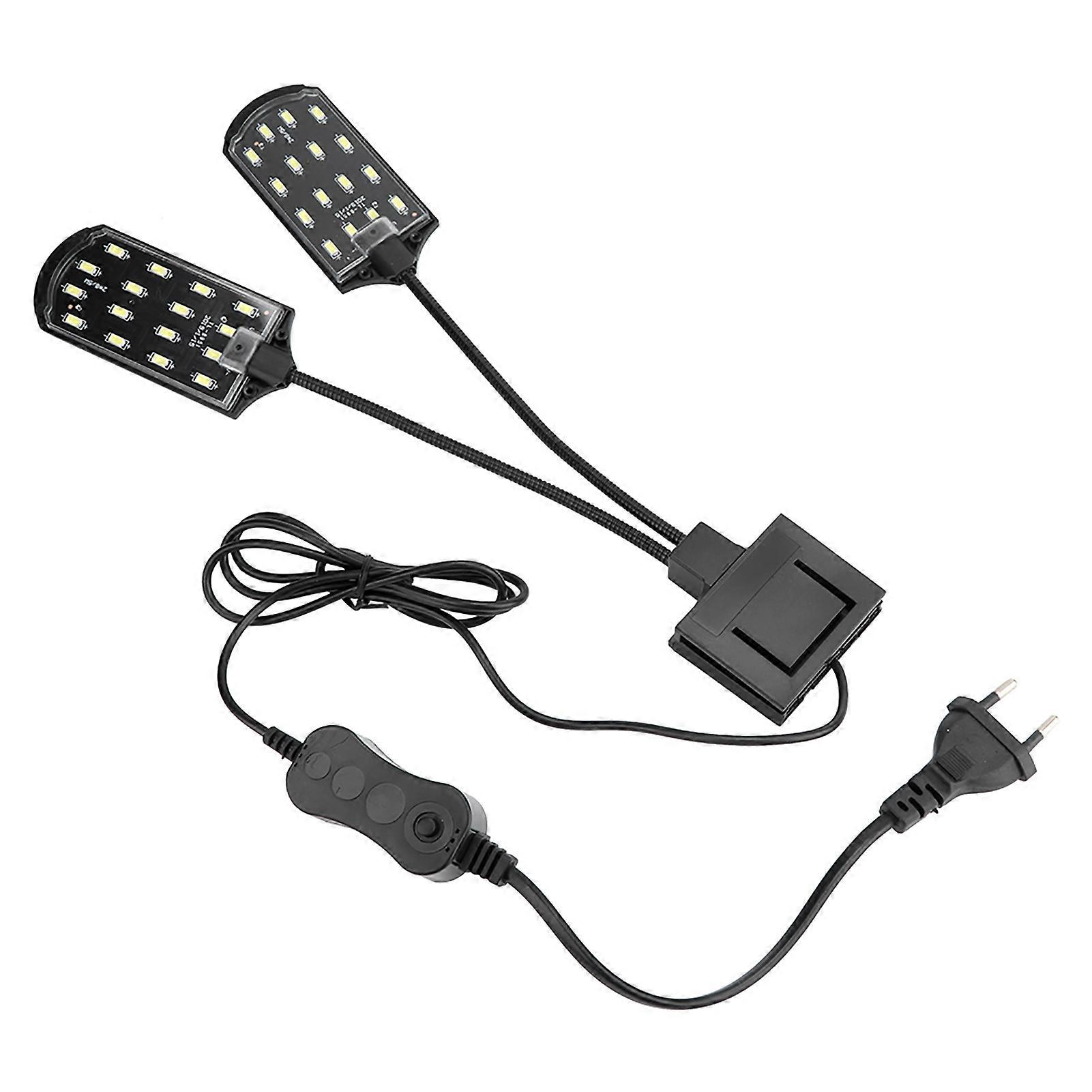 X7 10W High Brightness Clip-on Double-headed Water Grass Light for Aquarium Fish Tank 220V