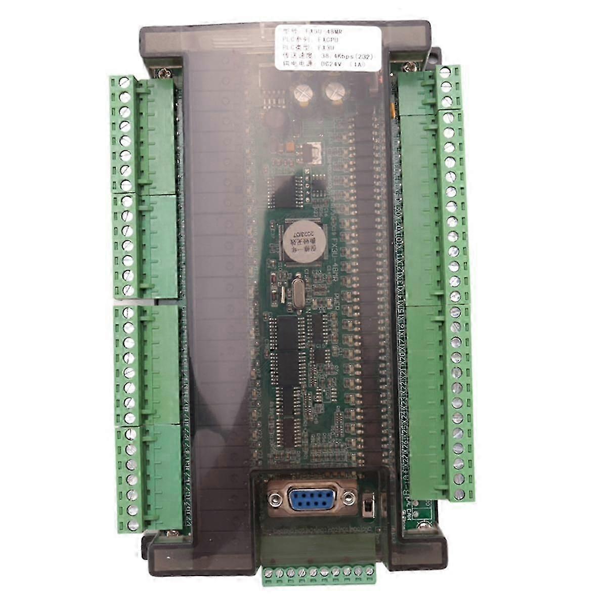FX3U 48MR RS485 RTC (ساعة في الوقت الحقيقي) 24 مدخلات 24 إخراج مرحل 6 مدخلات تناظرية 2 وحدة تحكم PLC للمخرج التناظري js