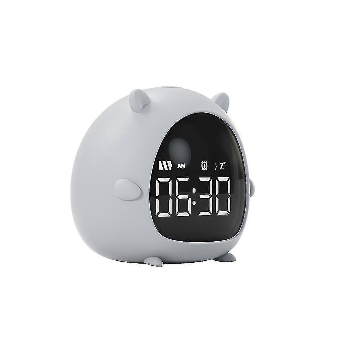 Student Alarm Clock Usb Charging Voice Control Desktop Digital Led Clock Mini Electronic Children A