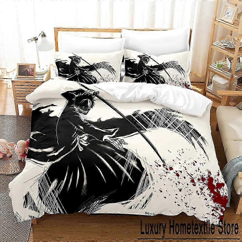 o1730 Lençóis Moda Os Conjuntos de Cama Bleach Conjunto de Capa de Edredão Com Fronha Roupa de Cama Completa Roupa de Cama Lençóis de Têxteis para o Lar fVV1730