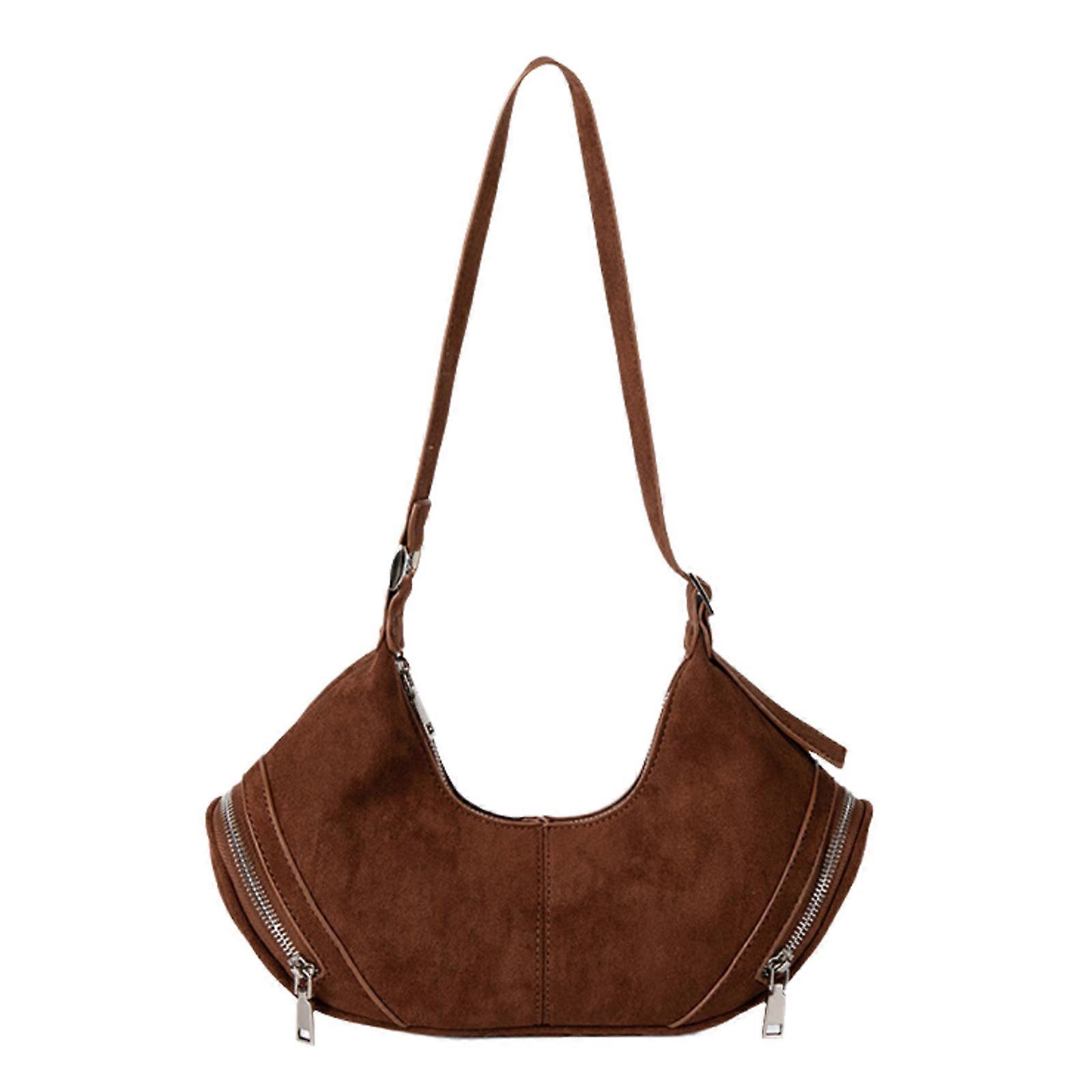 Trendy Shoulder Bag Purse With Adjustable Strap Eye Catching Underarm Bag Party Handbag For Fashionable Women Coffee