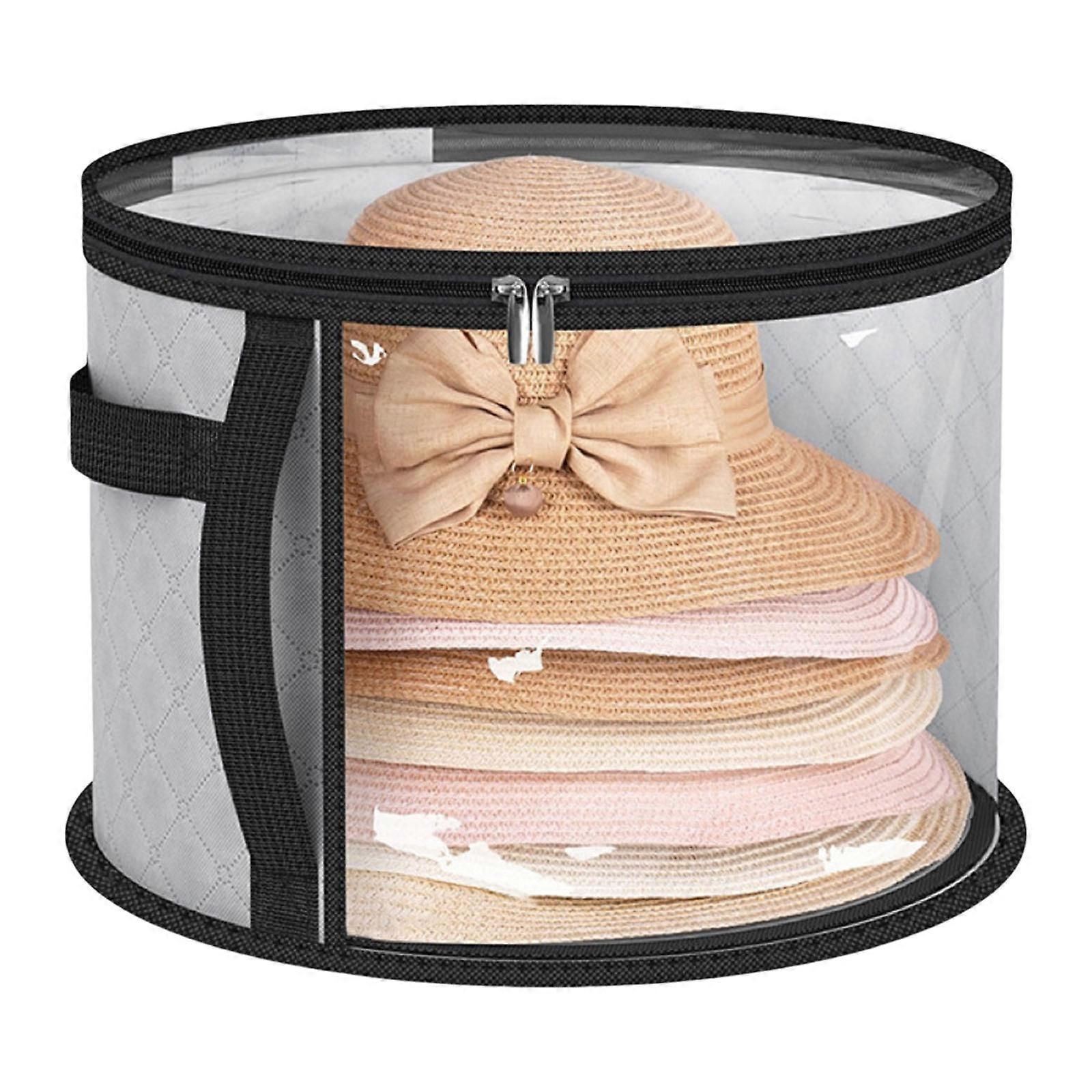 Durable And Stylish Hat Storage Bag Convenient Hat Organizers Bag with Foldable Design For Easy Travel And Storage Gray
