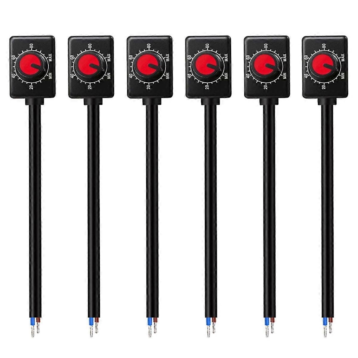6Pack DC 0/1-10V Knob LED Dimmer, Mini LED Dimmer Knob with Rotary Control Switch Low Voltage Passive Dimmer PWM Dimming