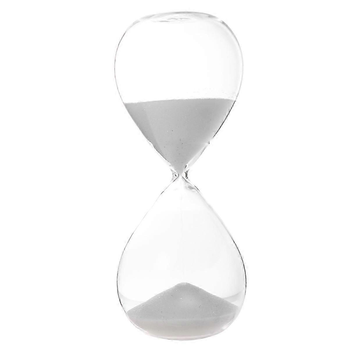 Sand Clock Timer Transparent Glass Sand Clock Modern Sand Clock Timer Creative Sand Clock (White)