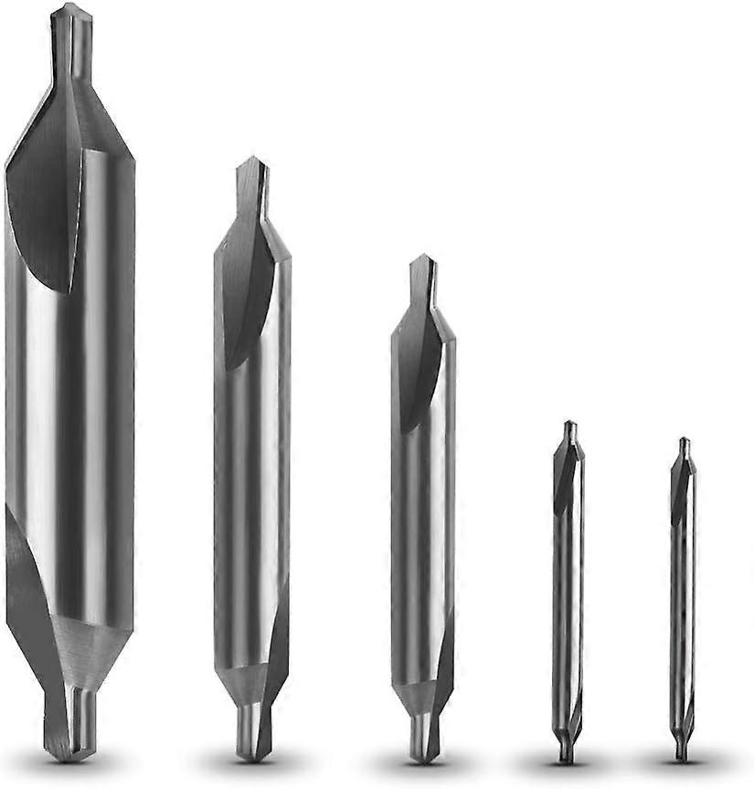 Center Drill Bit Set, HSS, 60 Degree Angle, Metalworking, Precise Positioning