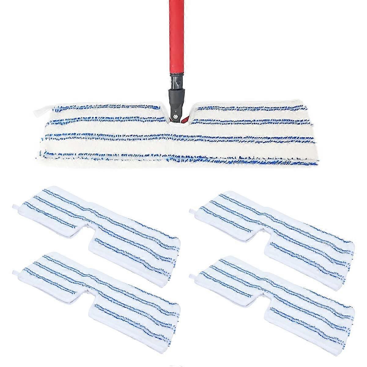 4 Pack Flip Mop Refills Replacement Microfiber Pads for Dry/Wet Use and All Surface Cleaning